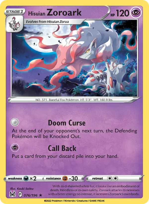 Hisuian Zoroark - 076/217 - Lost Origin