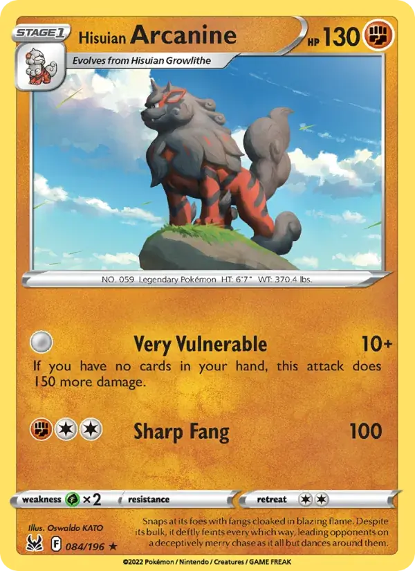 Hisuian Arcanine - 084/217 - Lost Origin