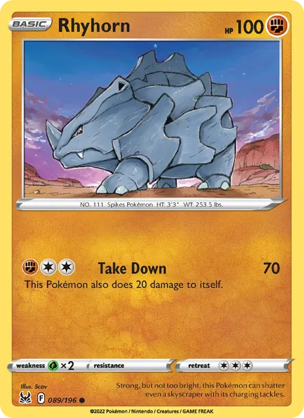 Rhyhorn - 089/217 - Lost Origin