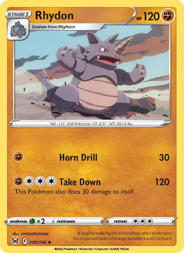 Rhydon - 090/217 - Lost Origin