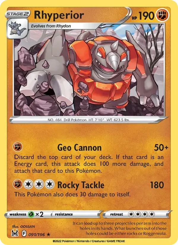 Rhyperior - 091/217 - Lost Origin