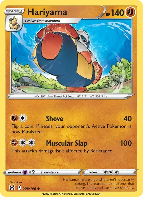 Hariyama - 098/217 - Lost Origin