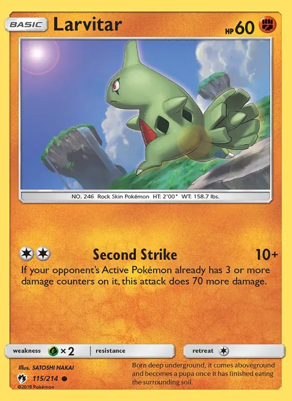 Larvitar - 115/236 - Lost Thunder