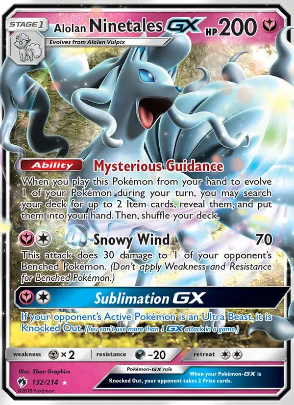 Alolan Ninetales GX - 132/236 - Lost Thunder