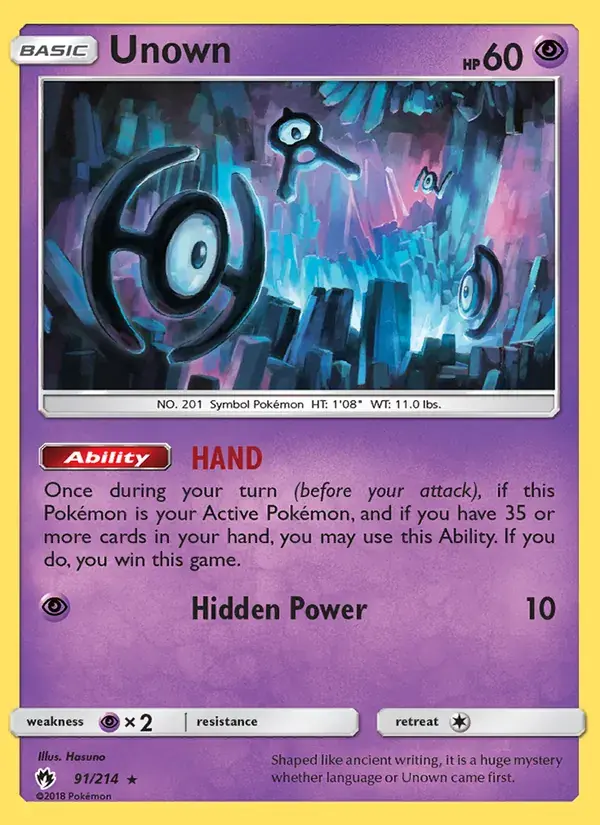 Unown - 91/236 - Lost Thunder
