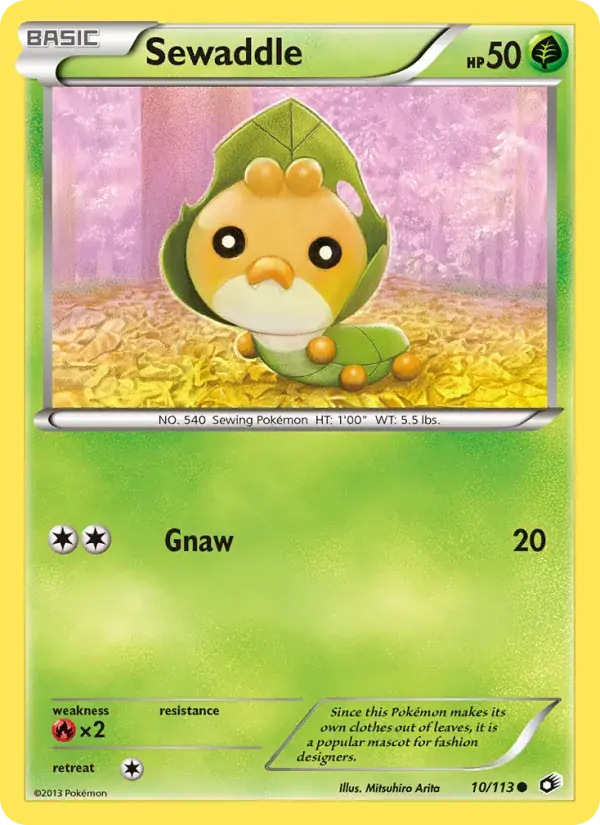 Sewaddle - 10/140 - Legendary Treasures