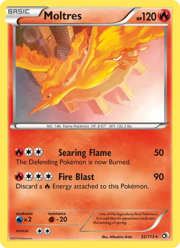 Moltres - 22/140 - Legendary Treasures