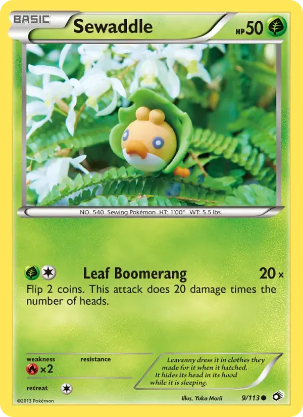 Sewaddle - 9/140 - Legendary Treasures