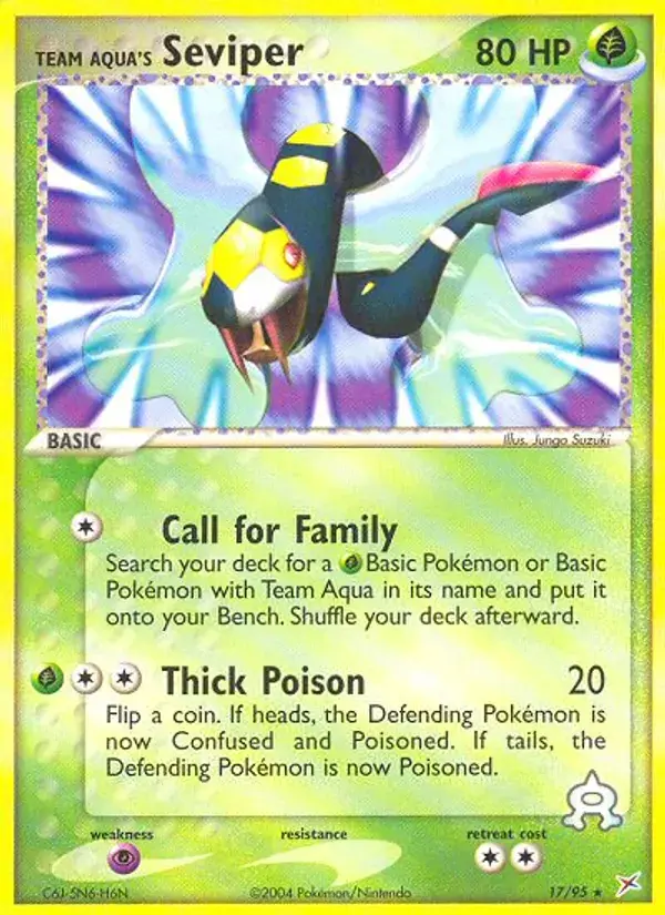 Team Aqua's Seviper - 17/97 - Team Magma vs Team Aqua