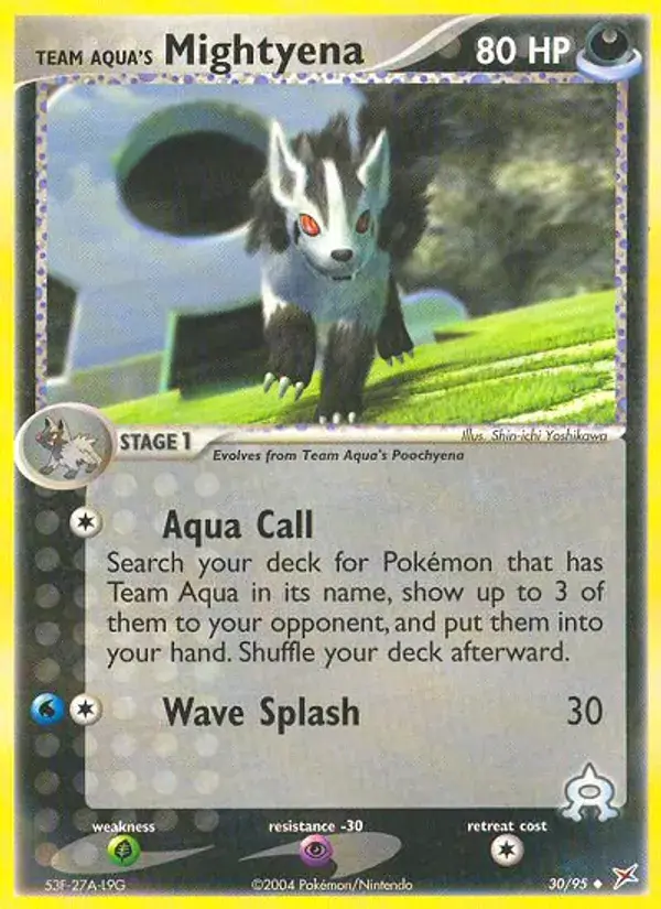 Team Aqua's Mightyena - 30/97 - Team Magma vs Team Aqua