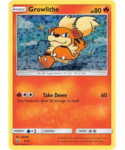 Growlithe - 1/12 - McDonald's Collection 2018