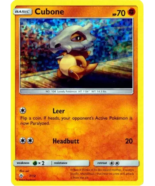 Cubone - 7/12 - McDonald's Collection 2018