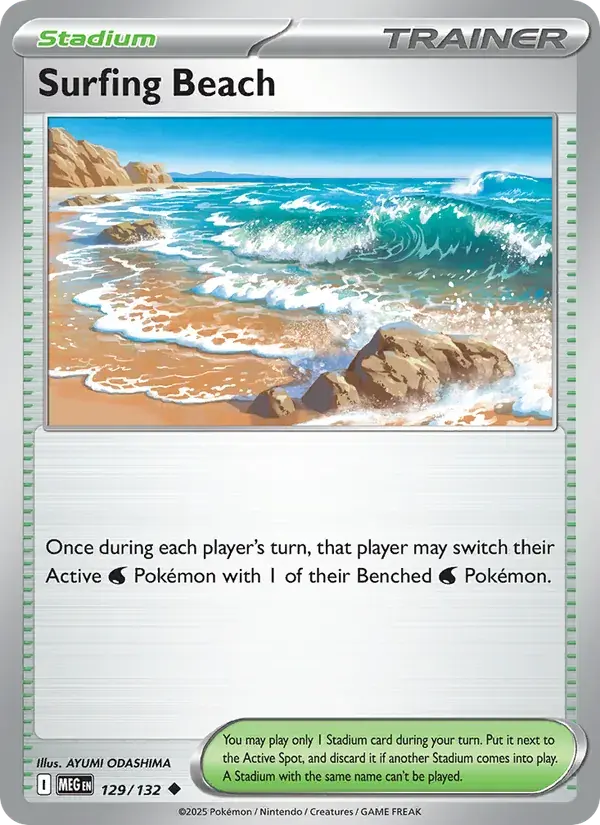 Surfing Beach - 129/188 - Mega Evolution