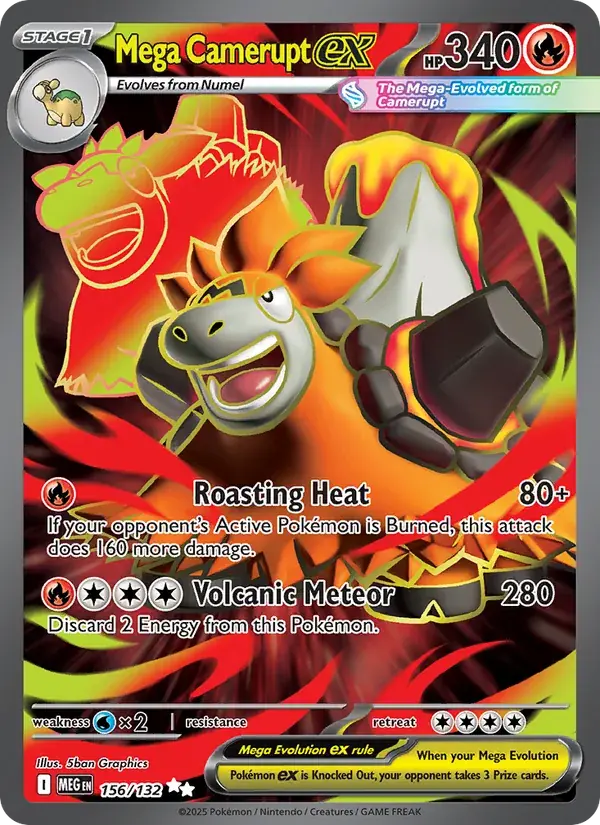 Mega Camerupt ex - 156/188 - Mega Evolution