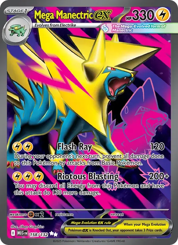 Mega Manectric ex - 158/188 - Mega Evolution