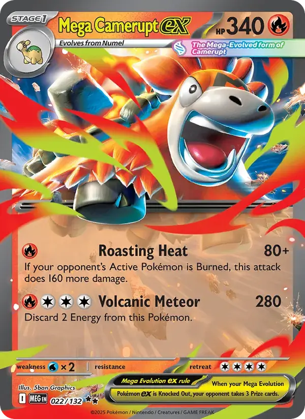 Mega Camerupt ex - 022/188 - Mega Evolution