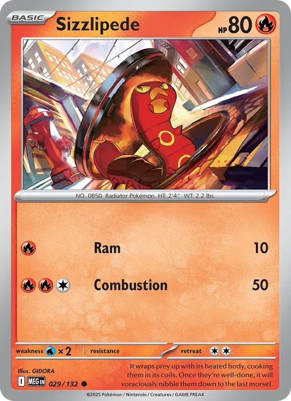 Sizzlipede - 029/188 - Mega Evolution