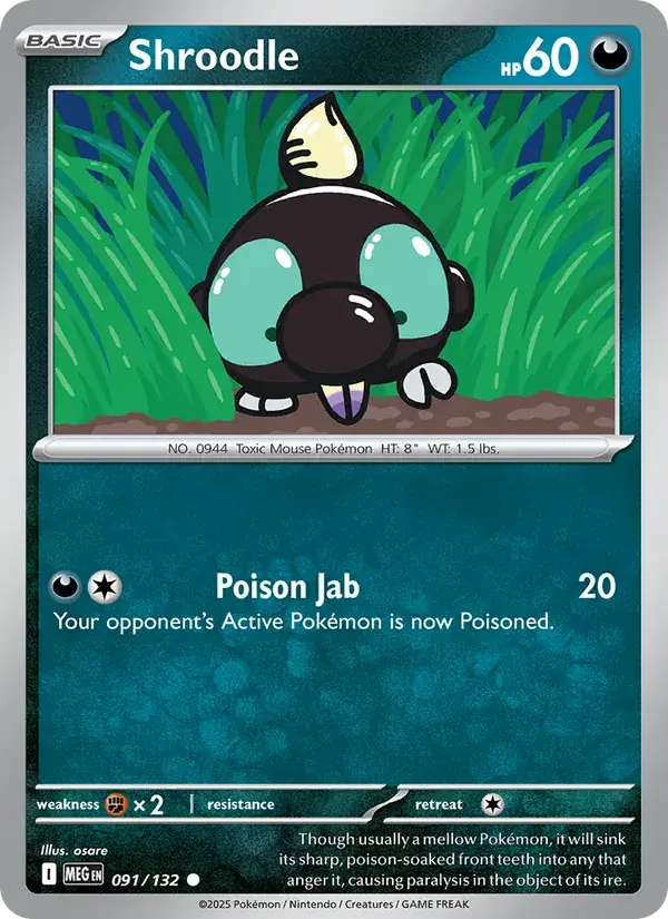 Shroodle - 091/188 - Mega Evolution