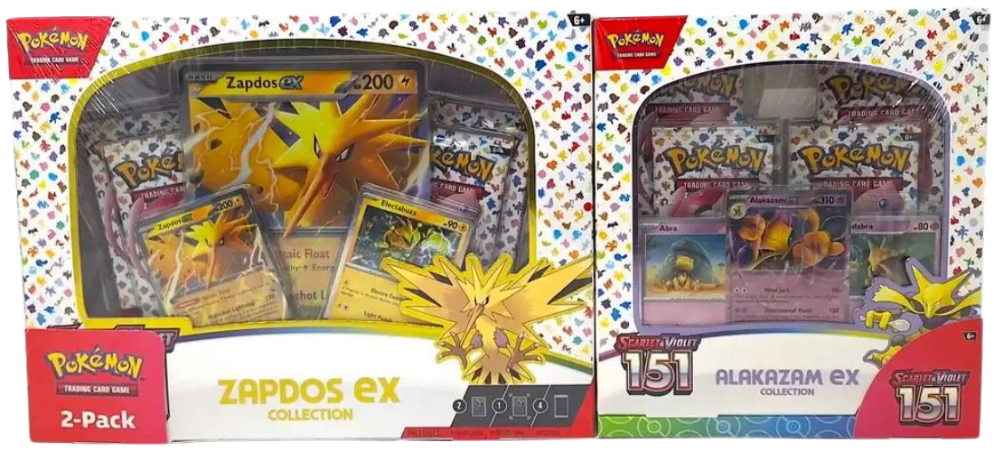 Costco Scarlet & Violet 151: Zapdos ex & Alakazam ex Bundle