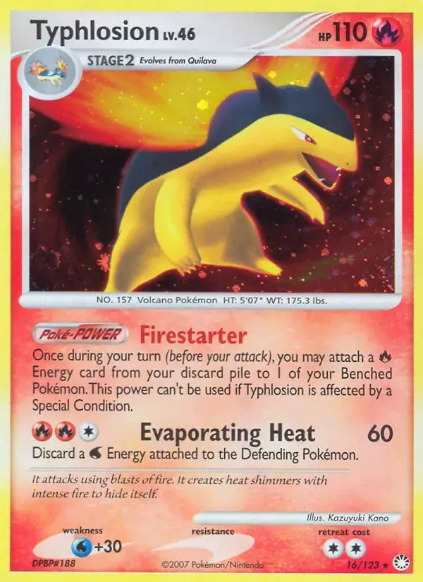Typhlosion - 16/124 - Trésors Mystérieux