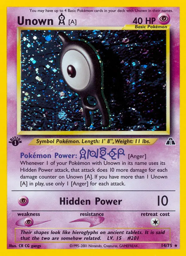 Unown [A] - ND-14/75 - Neo Discovery