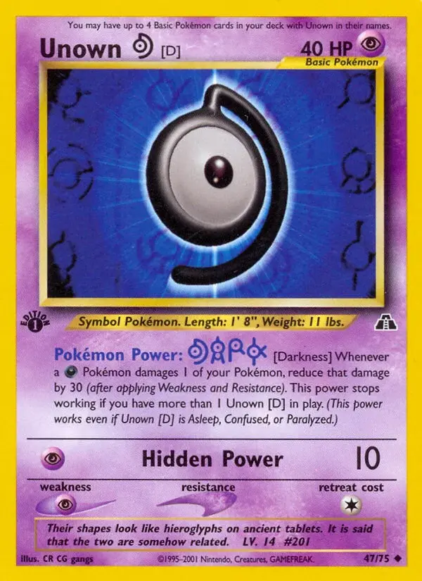 Unown [D] - ND-47/75 - Neo Discovery