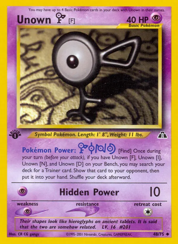 Unown [F] - ND-48/75 - Neo Discovery