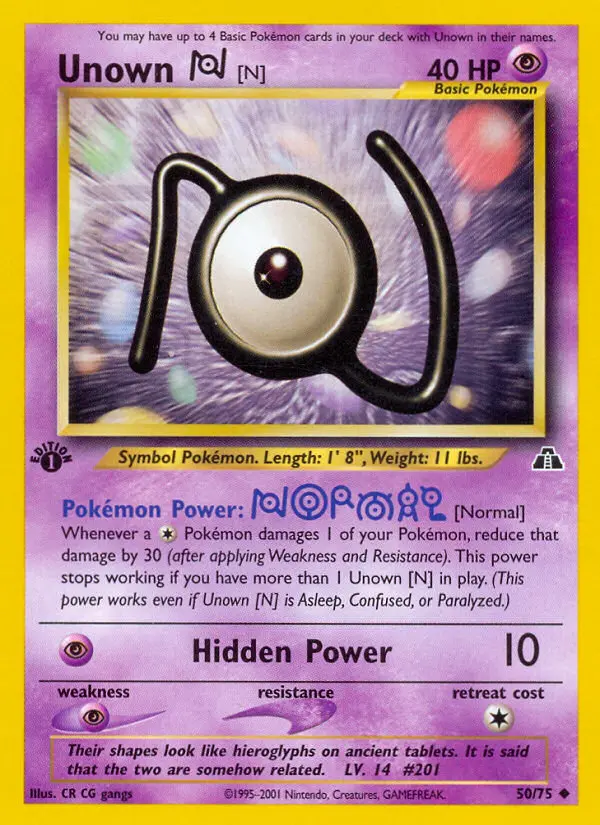 Unown [N] - ND-50/75 - Neo Discovery