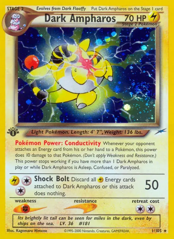 Dark Ampharos - 1/113 - Neo Destiny