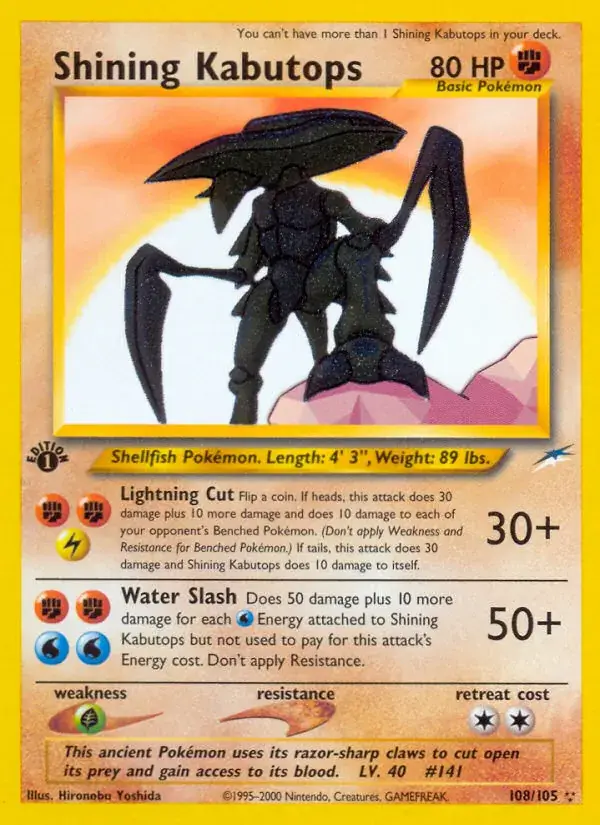 Shining Kabutops - 108/113 - Neo Destiny