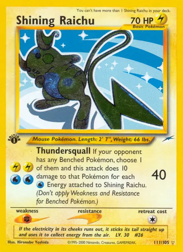 Shining Raichu - 111/113 - Neo Destiny
