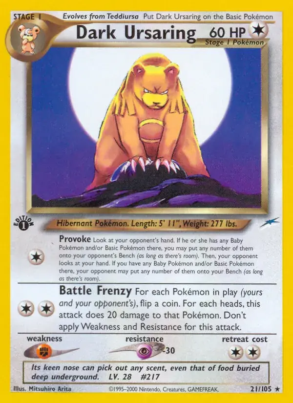 Dark Ursaring - 21/113 - Neo Destiny