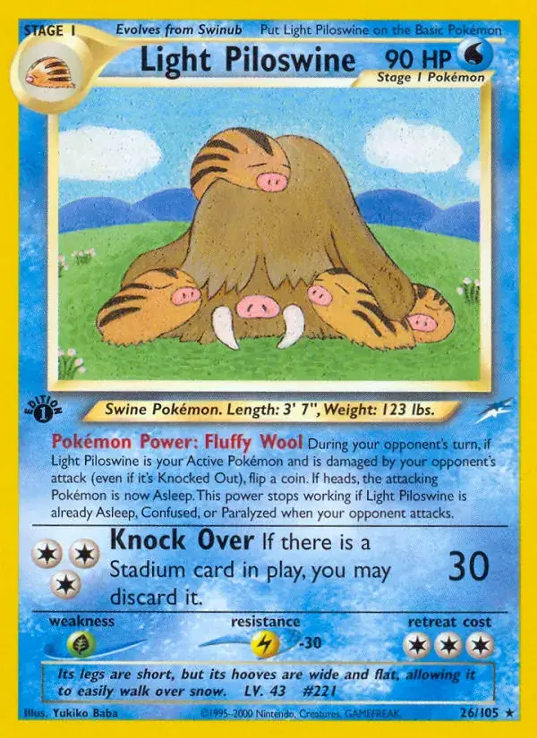 Light Piloswine - 26/113 - Neo Destiny