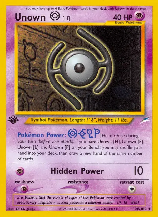 Unown [H] - 28/113 - Neo Destiny