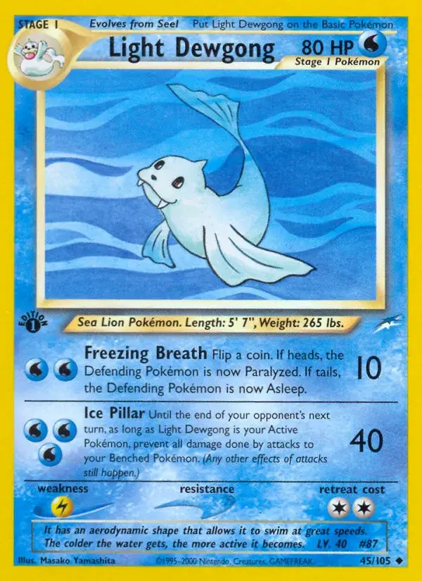 Light Dewgong - 45/113 - Neo Destiny