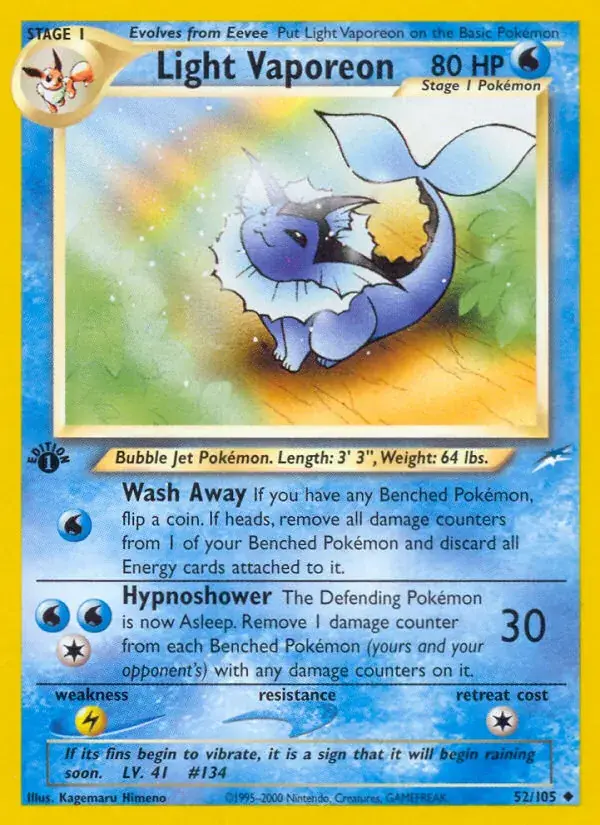 Light Vaporeon - 52/113 - Neo Destiny