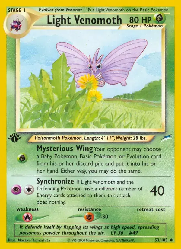 Light Venomoth - 53/113 - Neo Destiny