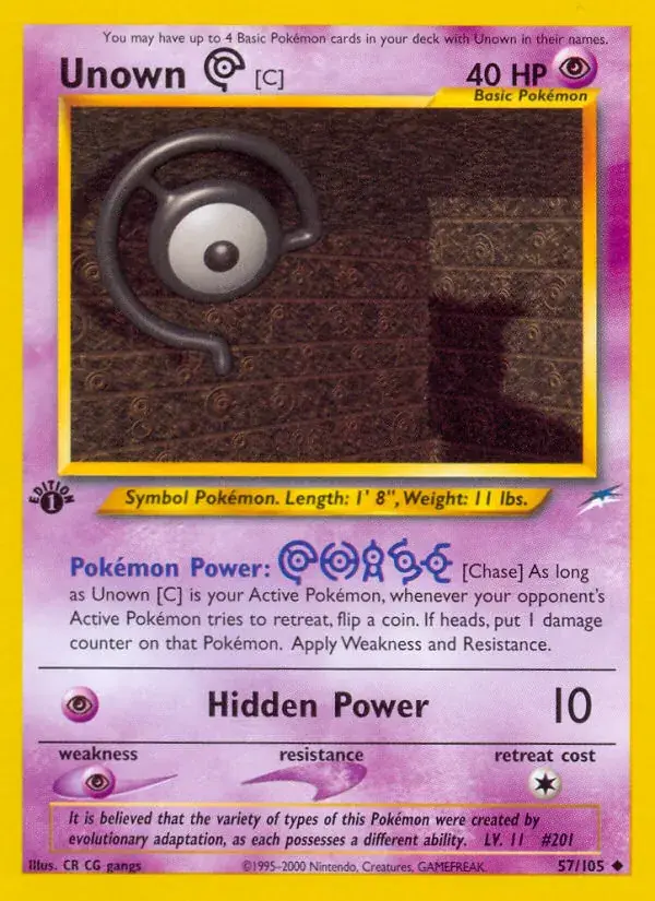 Unown [C] - 57/113 - Neo Destiny