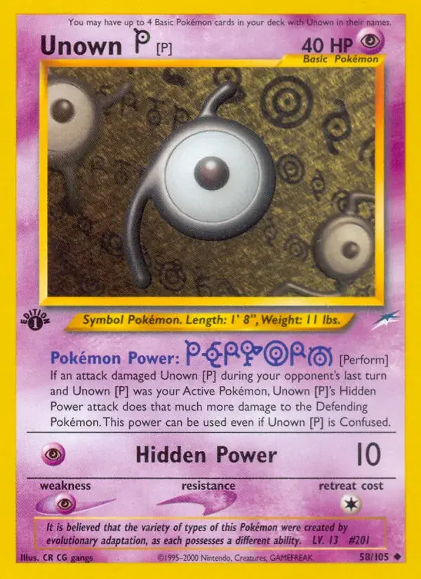 Unown [P] - 58/113 - Neo Destiny