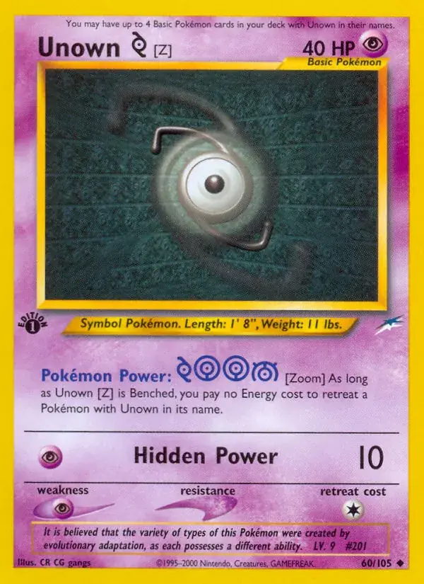 Unown [Z] - 60/113 - Neo Destiny