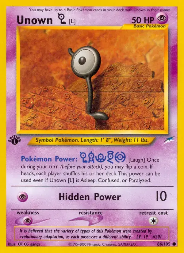 Unown [L] - 86/113 - Neo Destiny