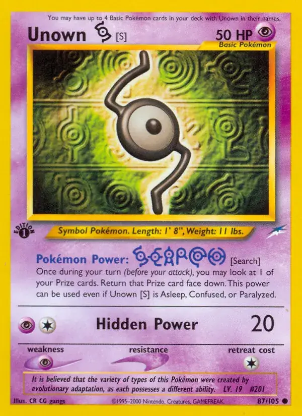 Unown [S] - 87/113 - Neo Destiny