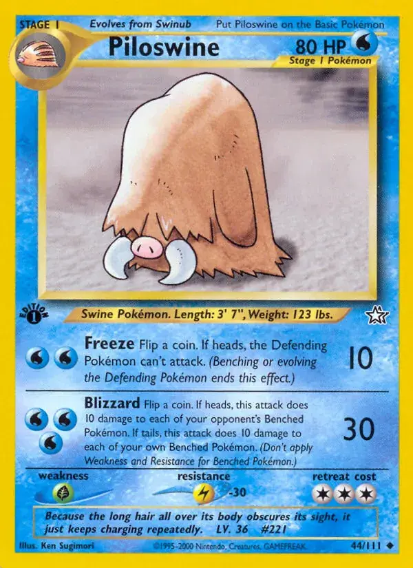 Piloswine - 44/111 - Neo Genesis
