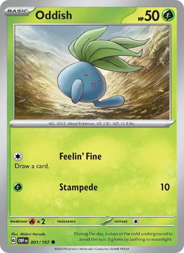 Oddish - 001/230 - Obsidian Flames