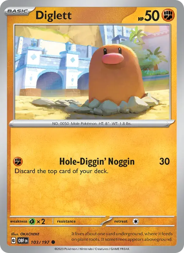 Diglett - 103/230 - Obsidian Flames