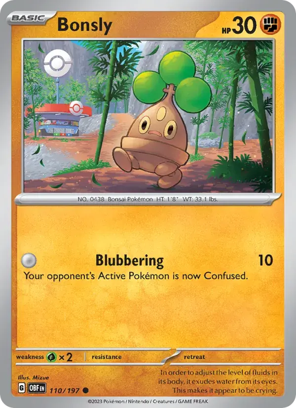 Bonsly - 110/230 - Obsidian Flames