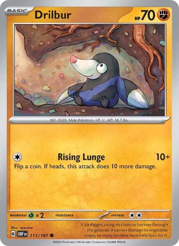 Drilbur - 111/230 - Obsidian Flames