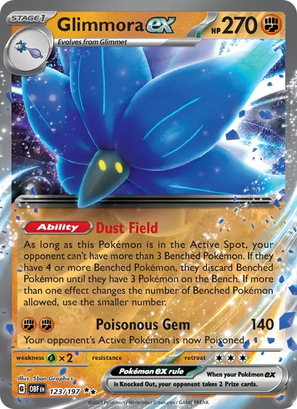 Glimmora ex - 123/230 - Obsidian Flames