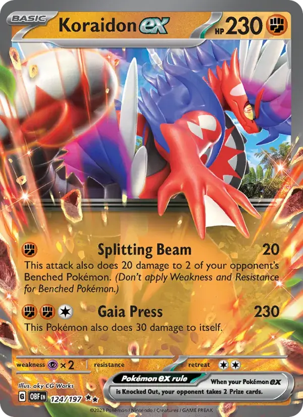 Koraidon ex - 124/230 - Obsidian Flames