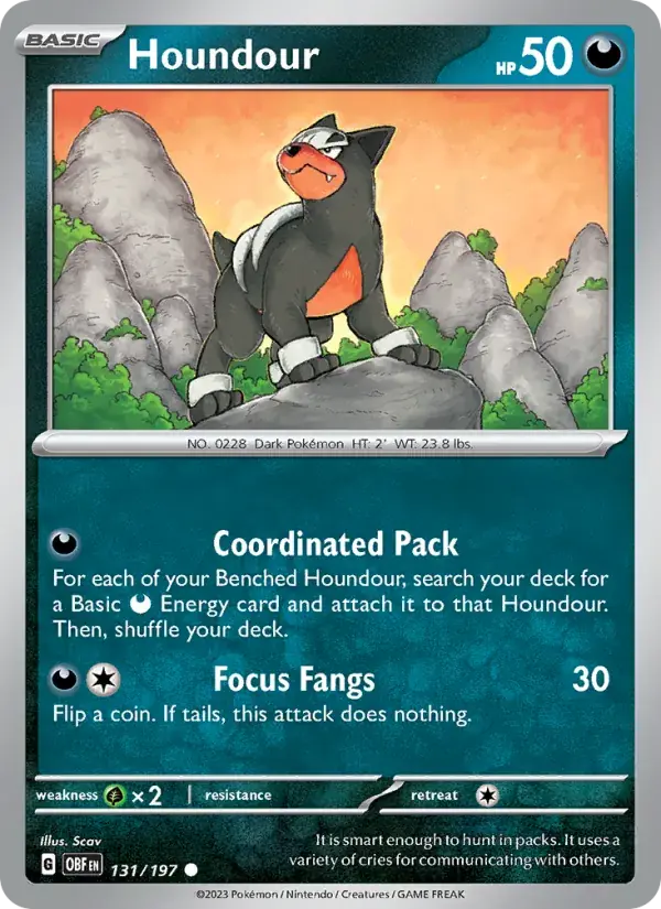 Houndour - 131/230 - Obsidian Flames